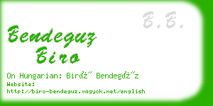 bendeguz biro business card